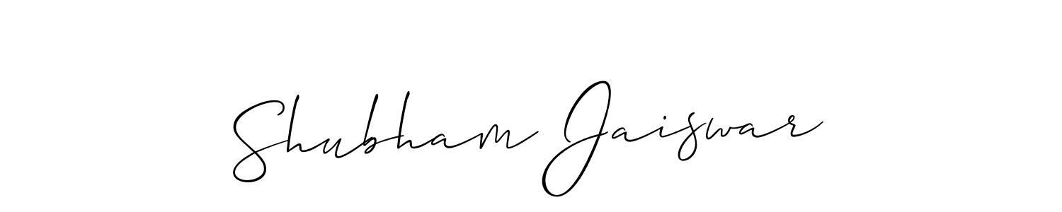 if you are searching for the best signature style for your name Shubham Jaiswar. so please give up your signature search. here we have designed multiple signature styles  using Allison_Script. Shubham Jaiswar signature style 2 images and pictures png