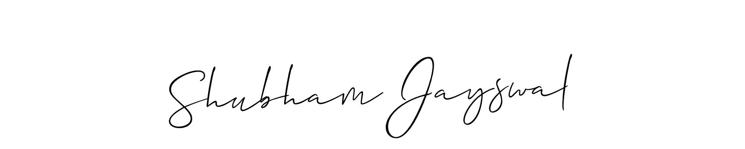 The best way (Allison_Script) to make a short signature is to pick only two or three words in your name. The name Shubham Jayswal include a total of six letters. For converting this name. Shubham Jayswal signature style 2 images and pictures png