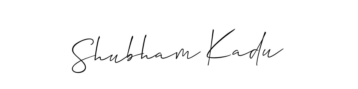 The best way (Allison_Script) to make a short signature is to pick only two or three words in your name. The name Shubham Kadu include a total of six letters. For converting this name. Shubham Kadu signature style 2 images and pictures png