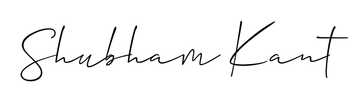 The Allison_Script typeface gives name Shubham Kant a refined look. Suitable for certificates, diplomas, and official verification. Shubham Kant signature style 2 images and pictures png