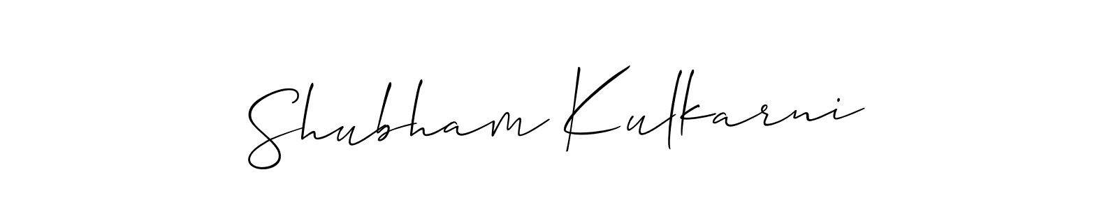You should practise on your own different ways (Allison_Script) to write your name (Shubham Kulkarni) in signature. don't let someone else do it for you. Shubham Kulkarni signature style 2 images and pictures png