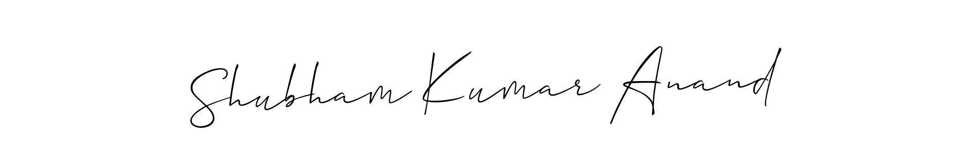 It looks lik you need a new signature style for name Shubham Kumar Anand. Design unique handwritten (Allison_Script) signature with our free signature maker in just a few clicks. Shubham Kumar Anand signature style 2 images and pictures png