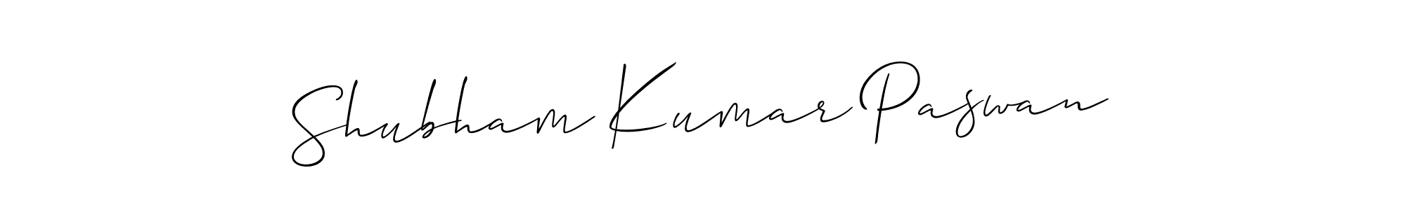 It looks lik you need a new signature style for name Shubham Kumar Paswan. Design unique handwritten (Allison_Script) signature with our free signature maker in just a few clicks. Shubham Kumar Paswan signature style 2 images and pictures png