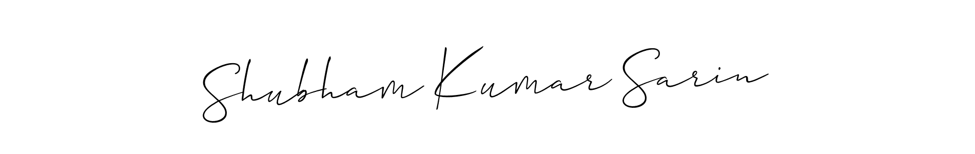 How to make Shubham Kumar Sarin name signature. Use Allison_Script style for creating short signs online. This is the latest handwritten sign. Shubham Kumar Sarin signature style 2 images and pictures png