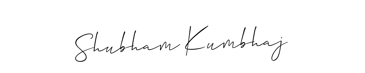 How to Draw Shubham Kumbhaj signature style? Allison_Script is a latest design signature styles for name Shubham Kumbhaj. Shubham Kumbhaj signature style 2 images and pictures png