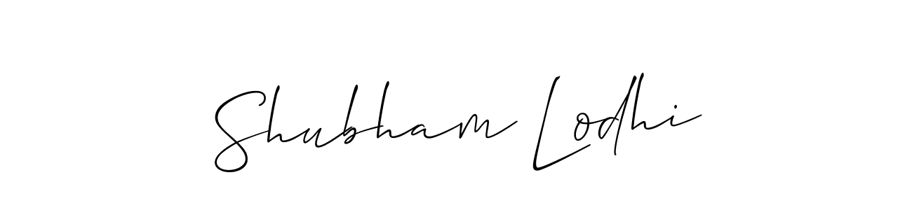 Create a beautiful signature design for name Shubham Lodhi. With this signature (Allison_Script) fonts, you can make a handwritten signature for free. Shubham Lodhi signature style 2 images and pictures png