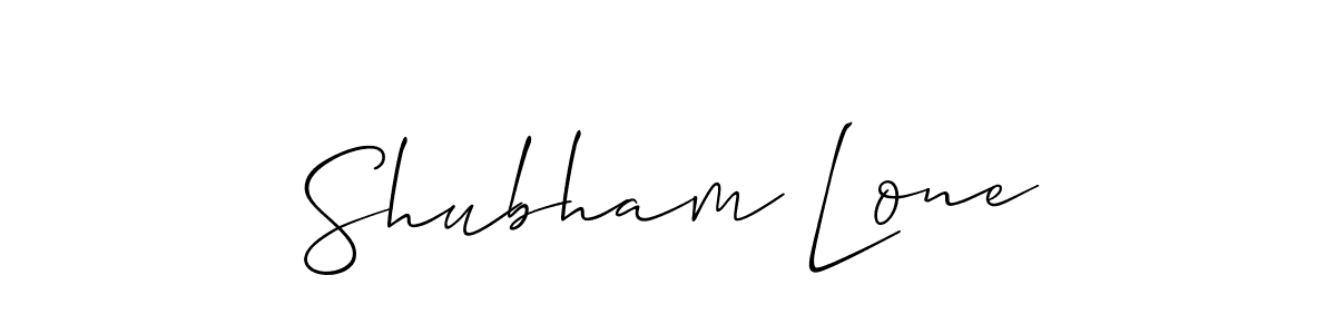 Use a signature maker to create a handwritten signature online. With this signature software, you can design (Allison_Script) your own signature for name Shubham Lone. Shubham Lone signature style 2 images and pictures png