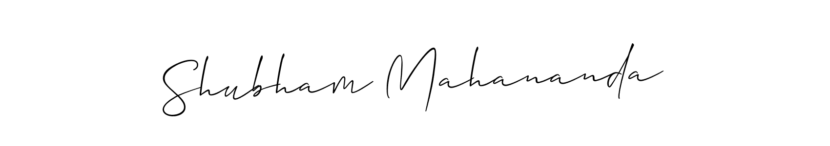 Also You can easily find your signature by using the search form. We will create Shubham Mahananda name handwritten signature images for you free of cost using Allison_Script sign style. Shubham Mahananda signature style 2 images and pictures png