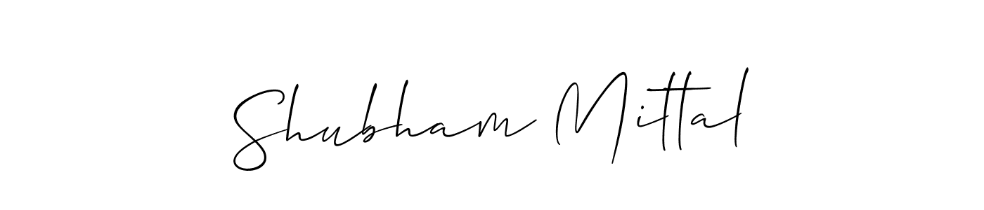 Create a beautiful signature design for name Shubham Mittal. With this signature (Allison_Script) fonts, you can make a handwritten signature for free. Shubham Mittal signature style 2 images and pictures png