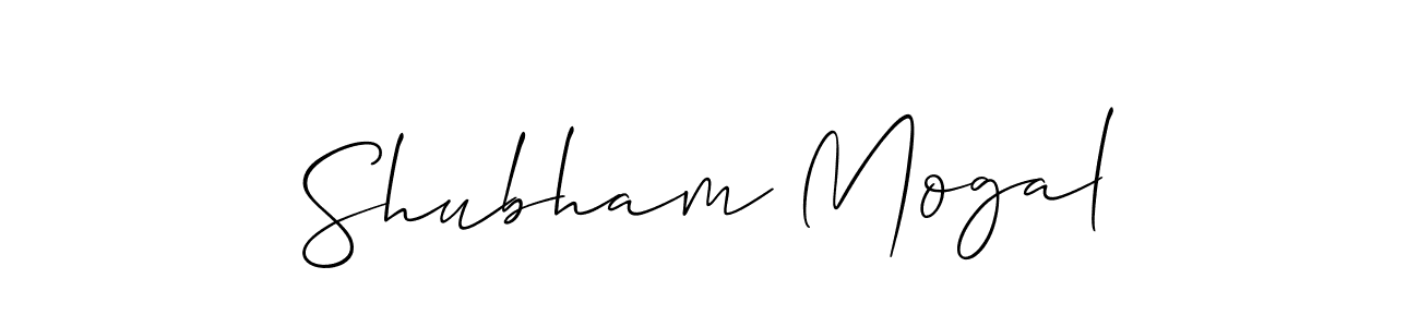 Make a beautiful signature design for name Shubham Mogal. With this signature (Allison_Script) style, you can create a handwritten signature for free. Shubham Mogal signature style 2 images and pictures png