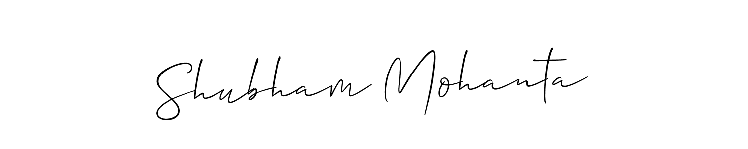 if you are searching for the best signature style for your name Shubham Mohanta. so please give up your signature search. here we have designed multiple signature styles  using Allison_Script. Shubham Mohanta signature style 2 images and pictures png