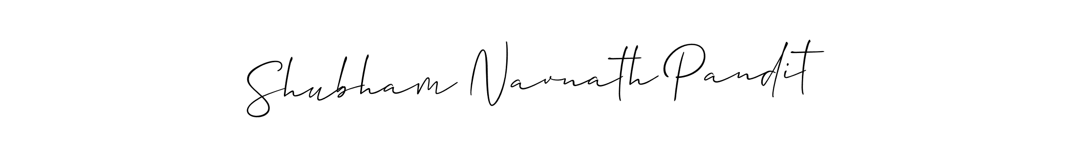 Design your own signature with our free online signature maker. With this signature software, you can create a handwritten (Allison_Script) signature for name Shubham Navnath Pandit. Shubham Navnath Pandit signature style 2 images and pictures png