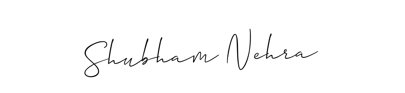 Design your own signature with our free online signature maker. With this signature software, you can create a handwritten (Allison_Script) signature for name Shubham Nehra. Shubham Nehra signature style 2 images and pictures png