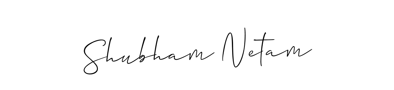 Shubham Netam stylish signature style. Best Handwritten Sign (Allison_Script) for my name. Handwritten Signature Collection Ideas for my name Shubham Netam. Shubham Netam signature style 2 images and pictures png