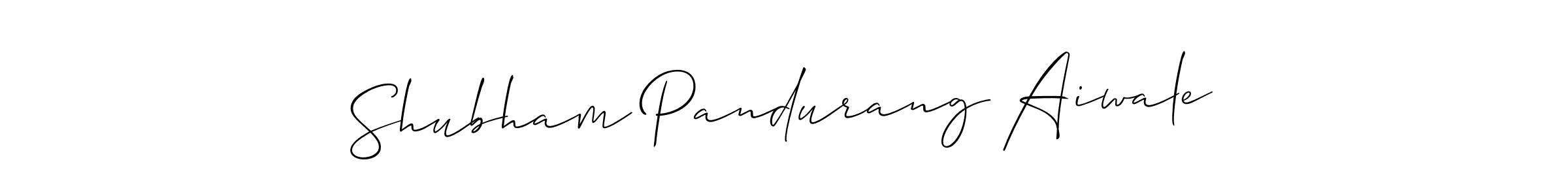 Also we have Shubham Pandurang Aiwale name is the best signature style. Create professional handwritten signature collection using Allison_Script autograph style. Shubham Pandurang Aiwale signature style 2 images and pictures png