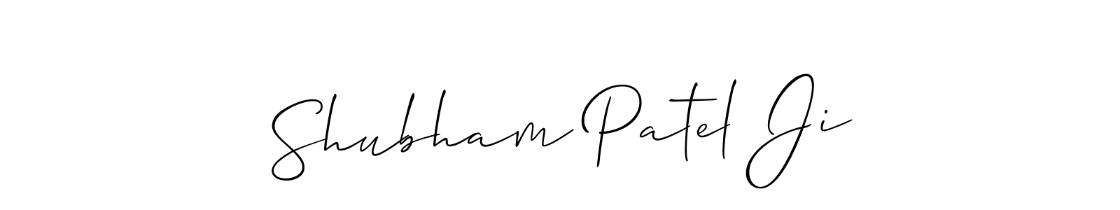 if you are searching for the best signature style for your name Shubham Patel Ji. so please give up your signature search. here we have designed multiple signature styles  using Allison_Script. Shubham Patel Ji signature style 2 images and pictures png