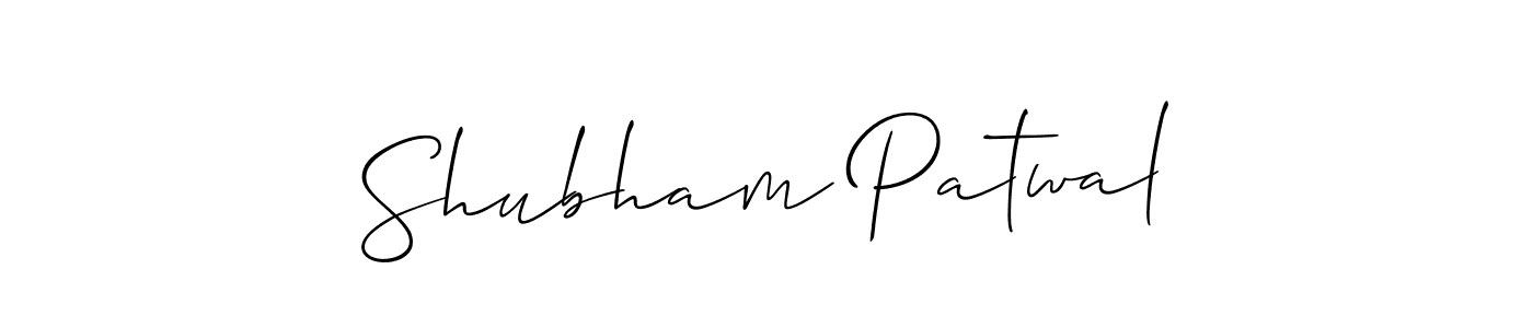 Use a signature maker to create a handwritten signature online. With this signature software, you can design (Allison_Script) your own signature for name Shubham Patwal. Shubham Patwal signature style 2 images and pictures png