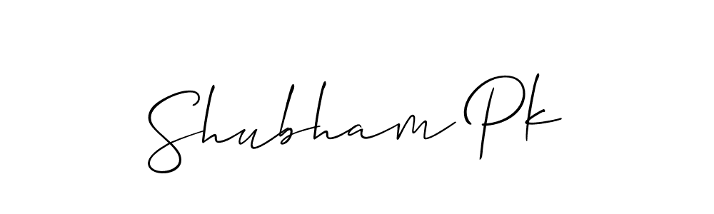 Best and Professional Signature Style for Shubham Pk. Allison_Script Best Signature Style Collection. Shubham Pk signature style 2 images and pictures png