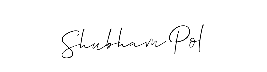 Design your own signature with our free online signature maker. With this signature software, you can create a handwritten (Allison_Script) signature for name Shubham Pol. Shubham Pol signature style 2 images and pictures png