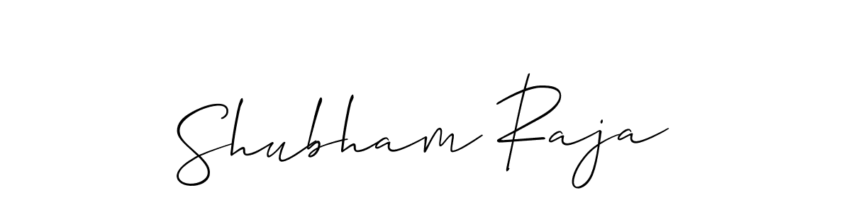 It looks lik you need a new signature style for name Shubham Raja. Design unique handwritten (Allison_Script) signature with our free signature maker in just a few clicks. Shubham Raja signature style 2 images and pictures png