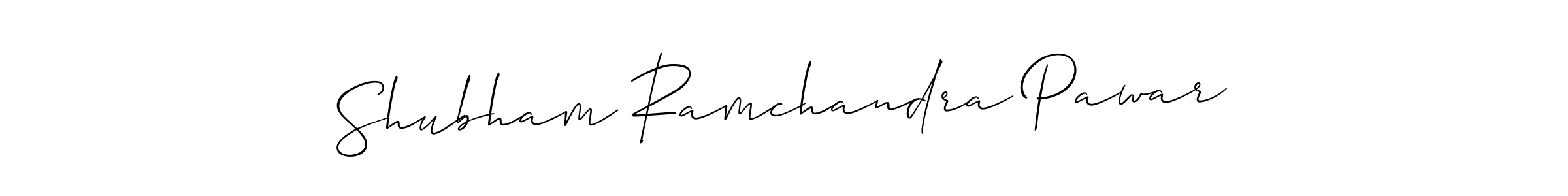 How to make Shubham Ramchandra Pawar name signature. Use Allison_Script style for creating short signs online. This is the latest handwritten sign. Shubham Ramchandra Pawar signature style 2 images and pictures png