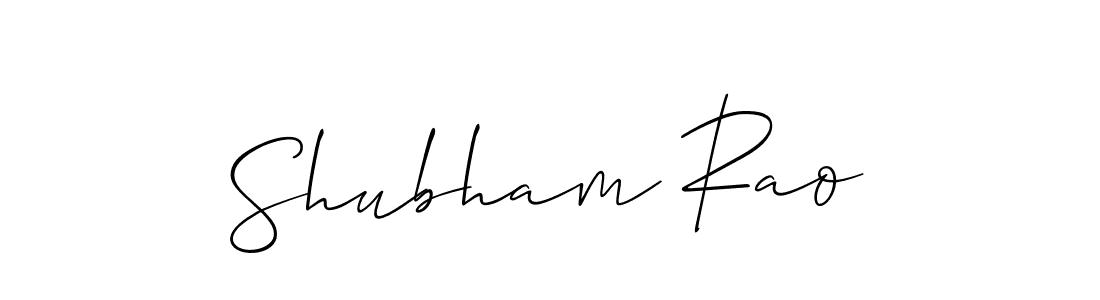 Shubham Rao stylish signature style. Best Handwritten Sign (Allison_Script) for my name. Handwritten Signature Collection Ideas for my name Shubham Rao. Shubham Rao signature style 2 images and pictures png