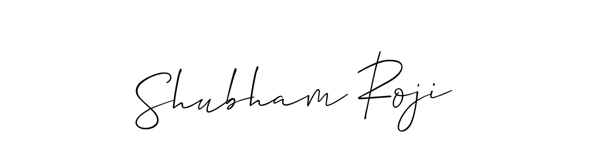 The best way (Allison_Script) to make a short signature is to pick only two or three words in your name. The name Shubham Roji include a total of six letters. For converting this name. Shubham Roji signature style 2 images and pictures png