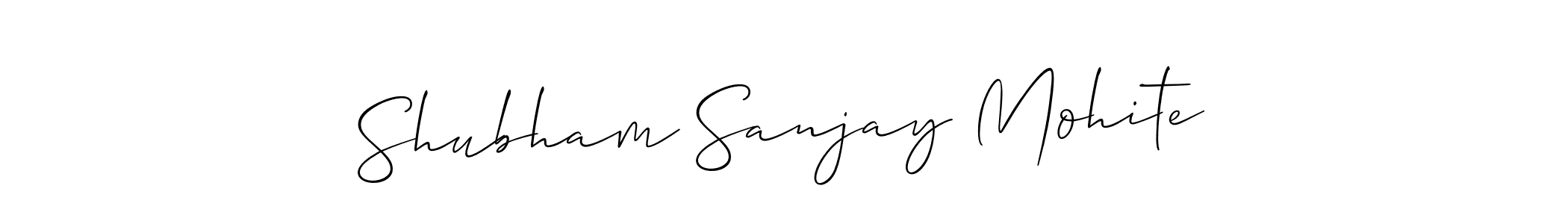 Shubham Sanjay Mohite stylish signature style. Best Handwritten Sign (Allison_Script) for my name. Handwritten Signature Collection Ideas for my name Shubham Sanjay Mohite. Shubham Sanjay Mohite signature style 2 images and pictures png