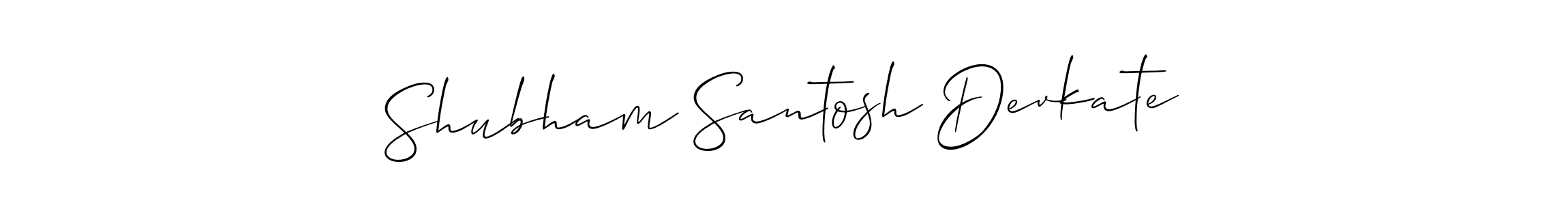 You should practise on your own different ways (Allison_Script) to write your name (Shubham Santosh Devkate) in signature. don't let someone else do it for you. Shubham Santosh Devkate signature style 2 images and pictures png