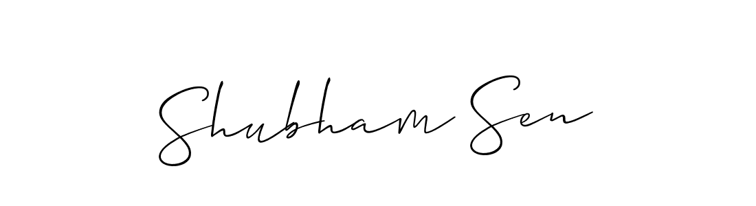 Allison_Script is a professional signature style that is perfect for those who want to add a touch of class to their signature. It is also a great choice for those who want to make their signature more unique. Get Shubham Sen name to fancy signature for free. Shubham Sen signature style 2 images and pictures png