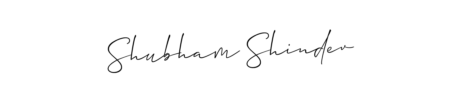 Design your own signature with our free online signature maker. With this signature software, you can create a handwritten (Allison_Script) signature for name Shubham Shindev. Shubham Shindev signature style 2 images and pictures png