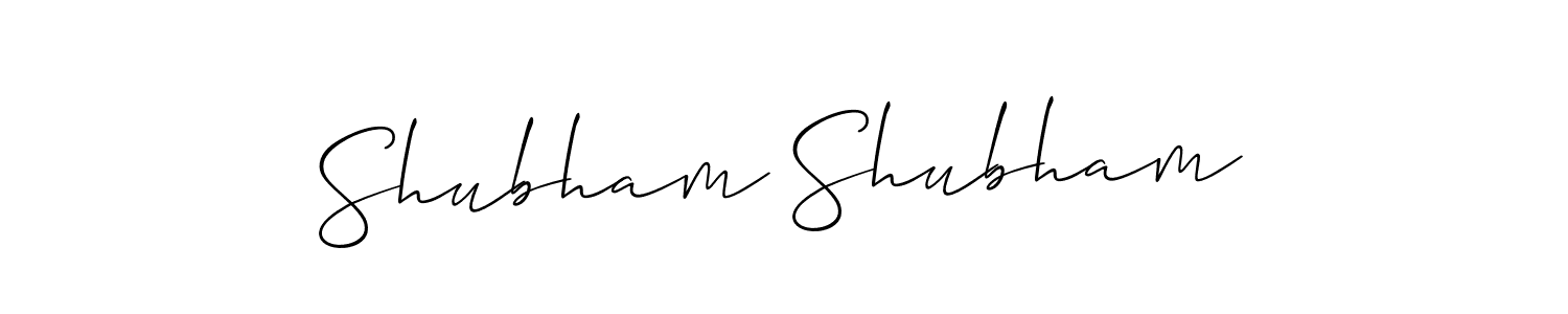 Allison_Script is a professional signature style that is perfect for those who want to add a touch of class to their signature. It is also a great choice for those who want to make their signature more unique. Get Shubham Shubham name to fancy signature for free. Shubham Shubham signature style 2 images and pictures png
