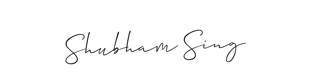 Create a beautiful signature design for name Shubham Sing. With this signature (Allison_Script) fonts, you can make a handwritten signature for free. Shubham Sing signature style 2 images and pictures png