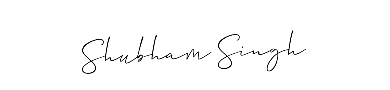 Use a signature maker to create a handwritten signature online. With this signature software, you can design (Allison_Script) your own signature for name Shubham Singh. Shubham Singh signature style 2 images and pictures png