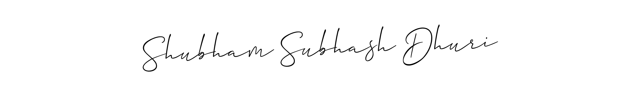 It looks lik you need a new signature style for name Shubham Subhash Dhuri. Design unique handwritten (Allison_Script) signature with our free signature maker in just a few clicks. Shubham Subhash Dhuri signature style 2 images and pictures png