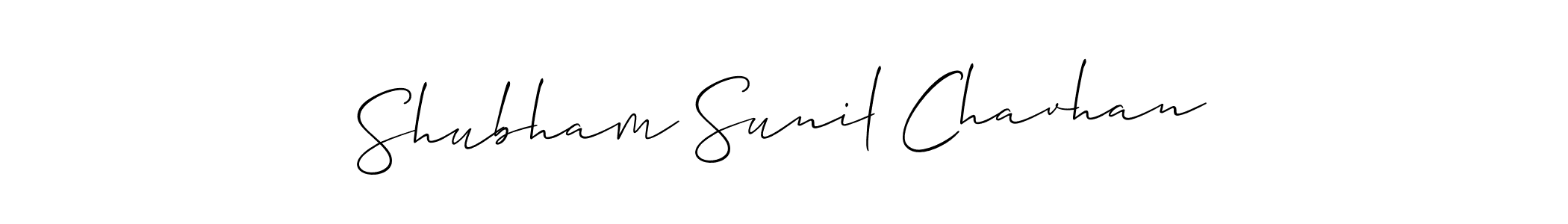 It looks lik you need a new signature style for name Shubham Sunil Chavhan. Design unique handwritten (Allison_Script) signature with our free signature maker in just a few clicks. Shubham Sunil Chavhan signature style 2 images and pictures png