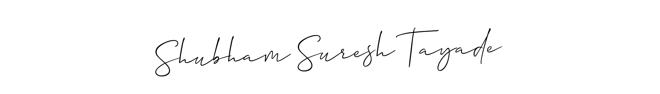 How to make Shubham Suresh Tayade signature? Allison_Script is a professional autograph style. Create handwritten signature for Shubham Suresh Tayade name. Shubham Suresh Tayade signature style 2 images and pictures png