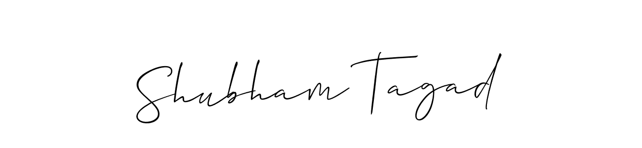 Make a beautiful signature design for name Shubham Tagad. With this signature (Allison_Script) style, you can create a handwritten signature for free. Shubham Tagad signature style 2 images and pictures png