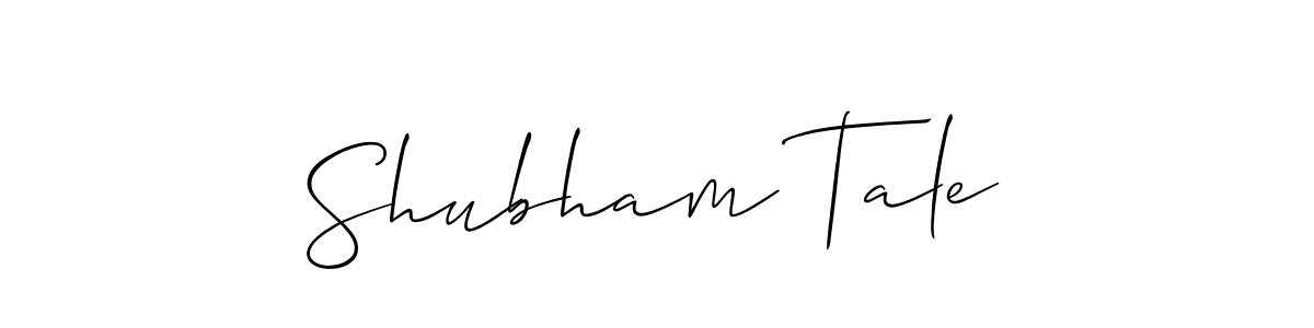 Shubham Tale stylish signature style. Best Handwritten Sign (Allison_Script) for my name. Handwritten Signature Collection Ideas for my name Shubham Tale. Shubham Tale signature style 2 images and pictures png