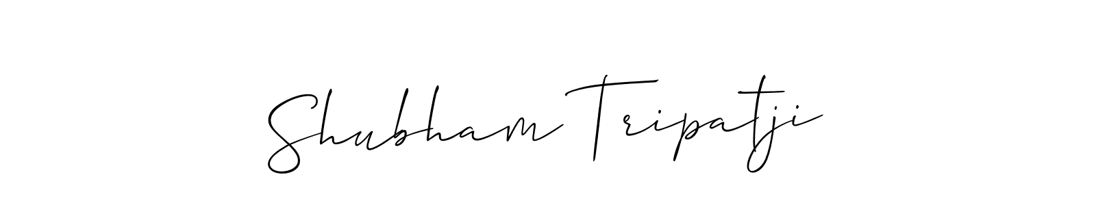 Also we have Shubham Tripatji name is the best signature style. Create professional handwritten signature collection using Allison_Script autograph style. Shubham Tripatji signature style 2 images and pictures png