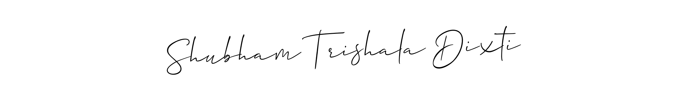 How to make Shubham Trishala Dixti name signature. Use Allison_Script style for creating short signs online. This is the latest handwritten sign. Shubham Trishala Dixti signature style 2 images and pictures png