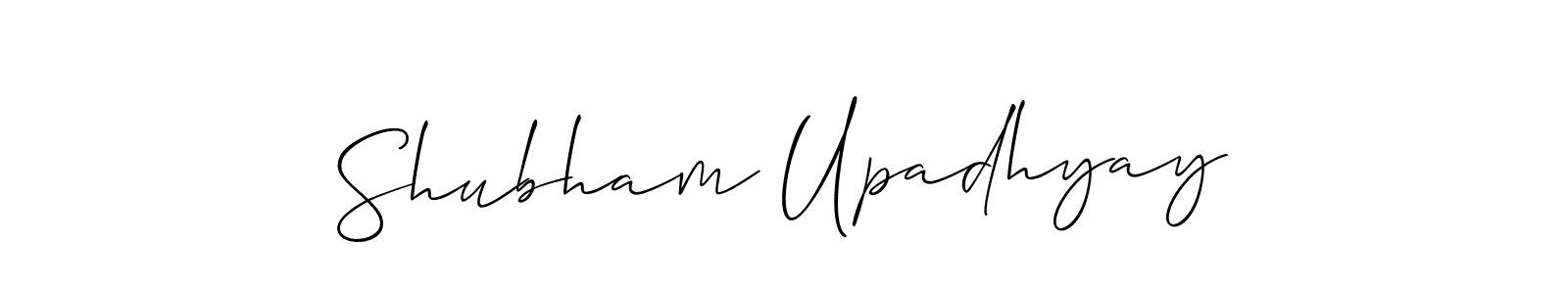 Create a beautiful signature design for name Shubham Upadhyay. With this signature (Allison_Script) fonts, you can make a handwritten signature for free. Shubham Upadhyay signature style 2 images and pictures png
