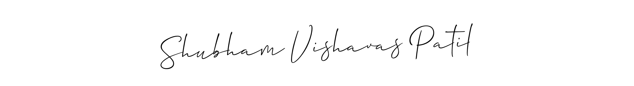 Make a beautiful signature design for name Shubham Vishavas Patil. With this signature (Allison_Script) style, you can create a handwritten signature for free. Shubham Vishavas Patil signature style 2 images and pictures png