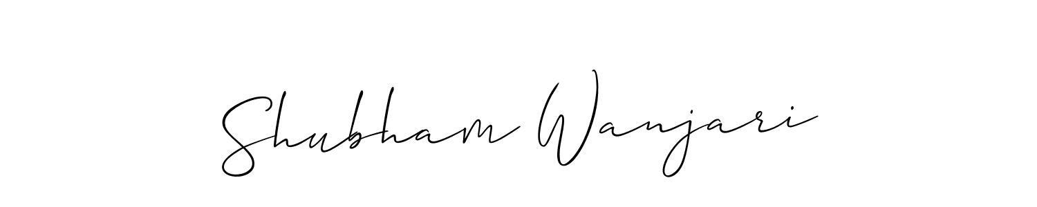 It looks lik you need a new signature style for name Shubham Wanjari. Design unique handwritten (Allison_Script) signature with our free signature maker in just a few clicks. Shubham Wanjari signature style 2 images and pictures png