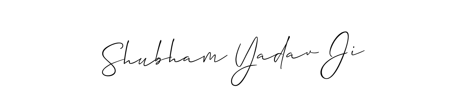 if you are searching for the best signature style for your name Shubham Yadav Ji. so please give up your signature search. here we have designed multiple signature styles  using Allison_Script. Shubham Yadav Ji signature style 2 images and pictures png