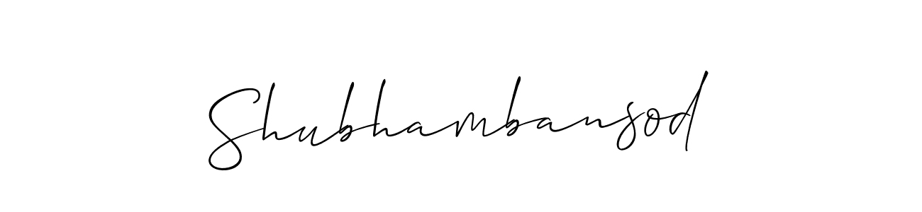 Once you've used our free online signature maker to create your best signature Allison_Script style, it's time to enjoy all of the benefits that Shubhambansod name signing documents. Shubhambansod signature style 2 images and pictures png