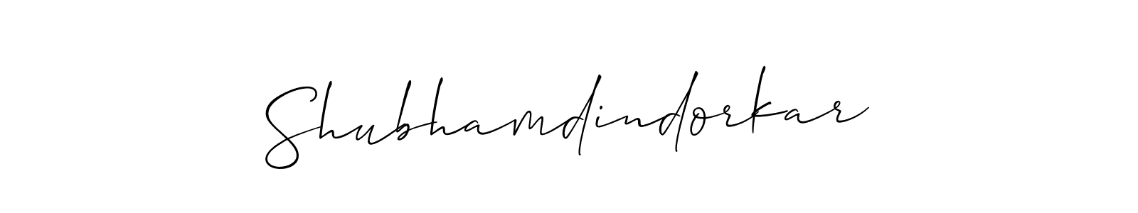 The best way (Allison_Script) to make a short signature is to pick only two or three words in your name. The name Shubhamdindorkar include a total of six letters. For converting this name. Shubhamdindorkar signature style 2 images and pictures png