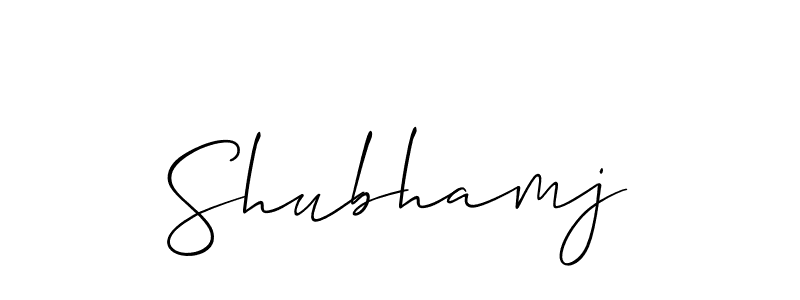 Make a beautiful signature design for name Shubhamj. With this signature (Allison_Script) style, you can create a handwritten signature for free. Shubhamj signature style 2 images and pictures png