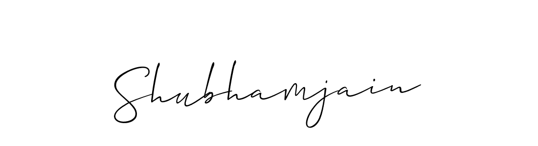 Make a beautiful signature design for name Shubhamjain. With this signature (Allison_Script) style, you can create a handwritten signature for free. Shubhamjain signature style 2 images and pictures png