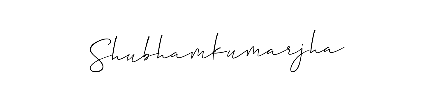 How to make Shubhamkumarjha name signature. Use Allison_Script style for creating short signs online. This is the latest handwritten sign. Shubhamkumarjha signature style 2 images and pictures png